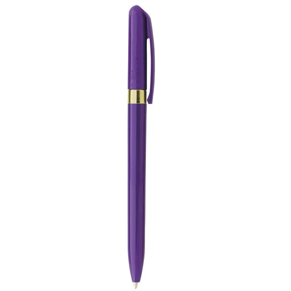 Purple Gold Band Click Pen